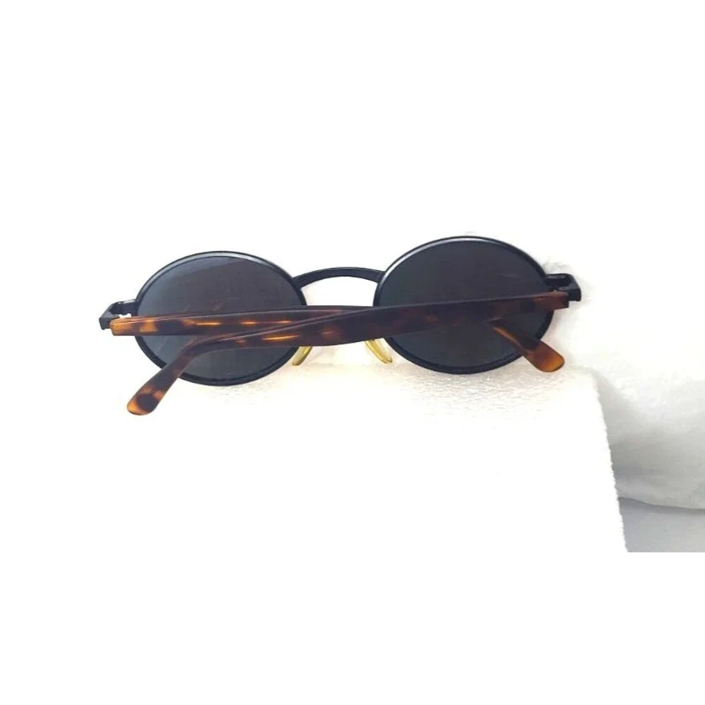 Y2K Structure Handmade Sunglasses Oval Metal John Lennon Style wCase 50-19-133mm